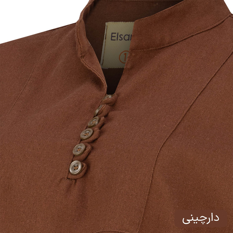 بلوز آستین سه ربع یقه ایستاده زنانه السانا مدل فریماه کد 2560