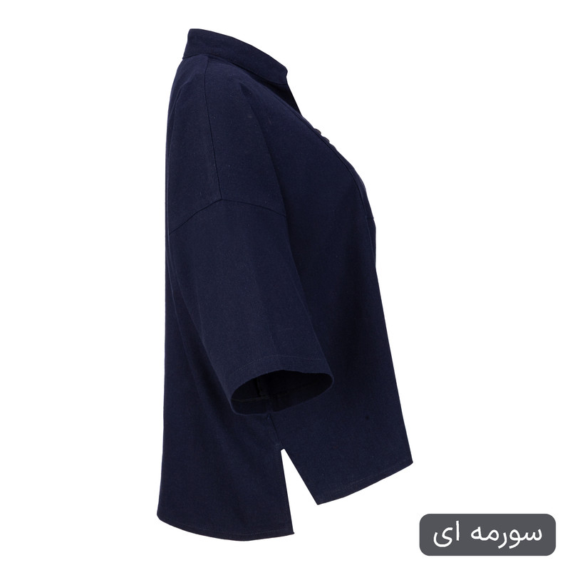 بلوز آستین سه ربع یقه ایستاده زنانه السانا مدل فریماه کد 2560