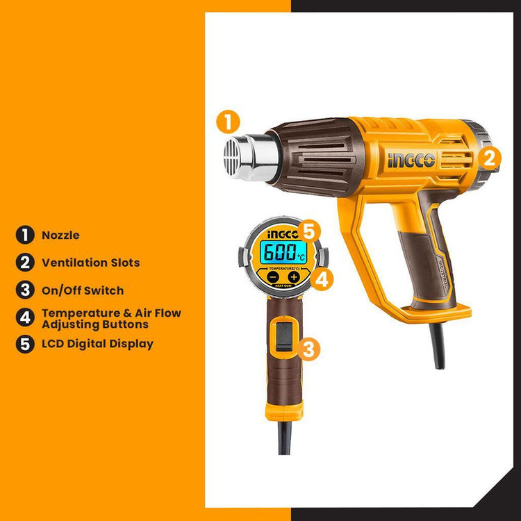 سشوار صنعتی اینکو مدل HG200058-2000W