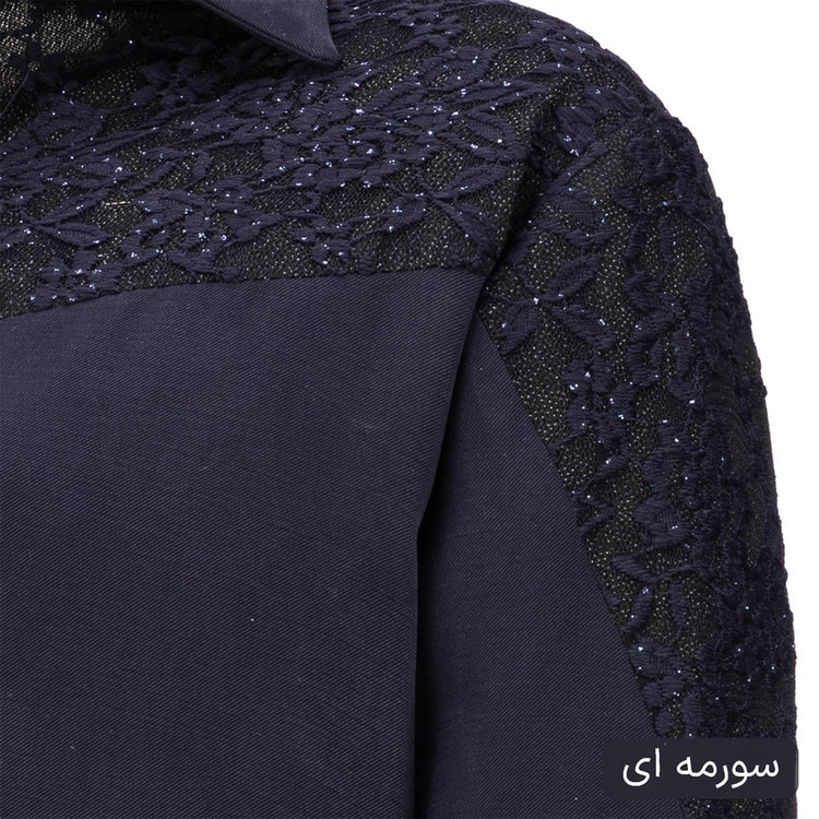 شومیز آستین بلند یقه برگردان زنانه السانا مدل داریس کد 2546