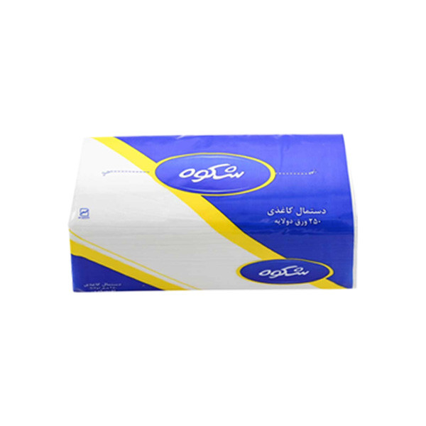 دستمال کاغذی 250 برگ شکوه مدل اقتصادی کد 304