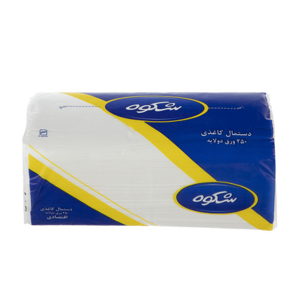 دستمال کاغذی 250 برگ شکوه مدل اقتصادی کد 304