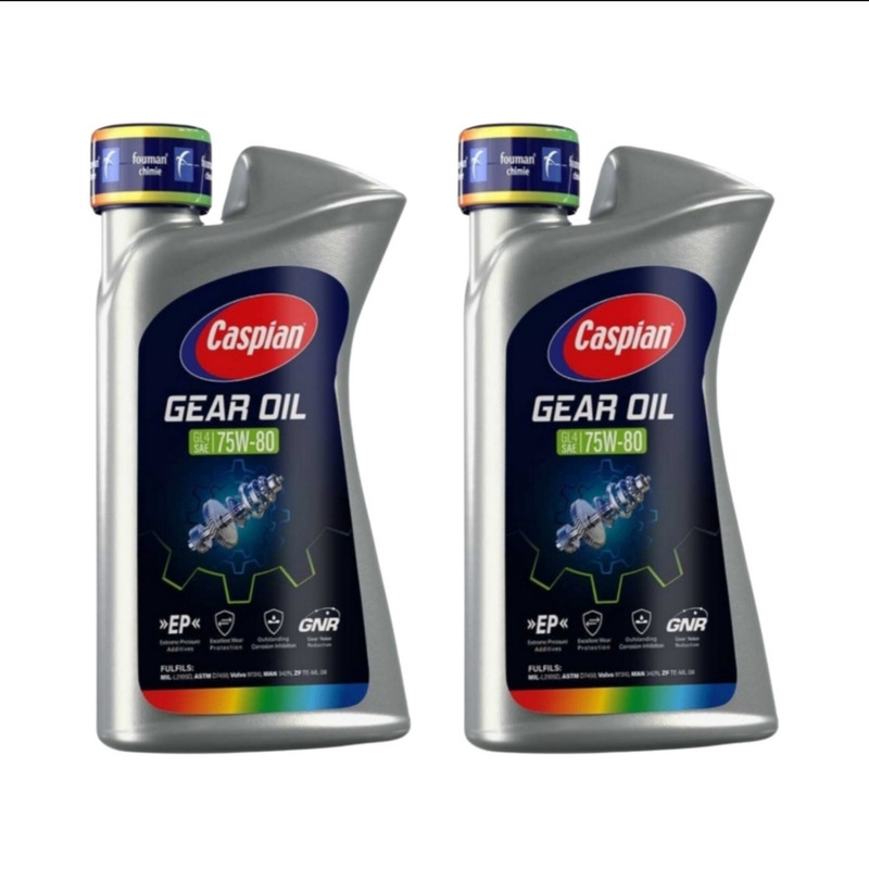 روغن دنده گیربکس دستی کاسپین مدل 75W80 GL4 حجم 950 میلی لیتر بسته 2 عددی