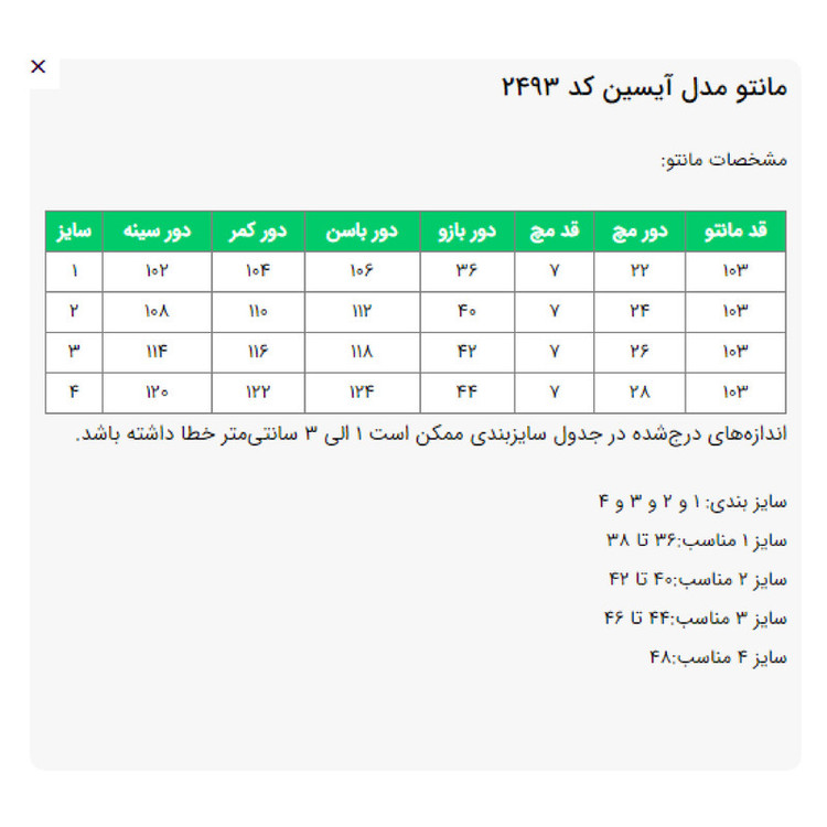 مانتو زیر زانو زنانه السانا مدل آیسین کد 2493