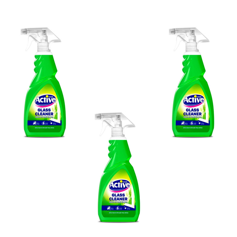 شیشه پاک کن اکتیو مدل مدل 001 حجم 500 میلی لیتر بسته 3 عددی
