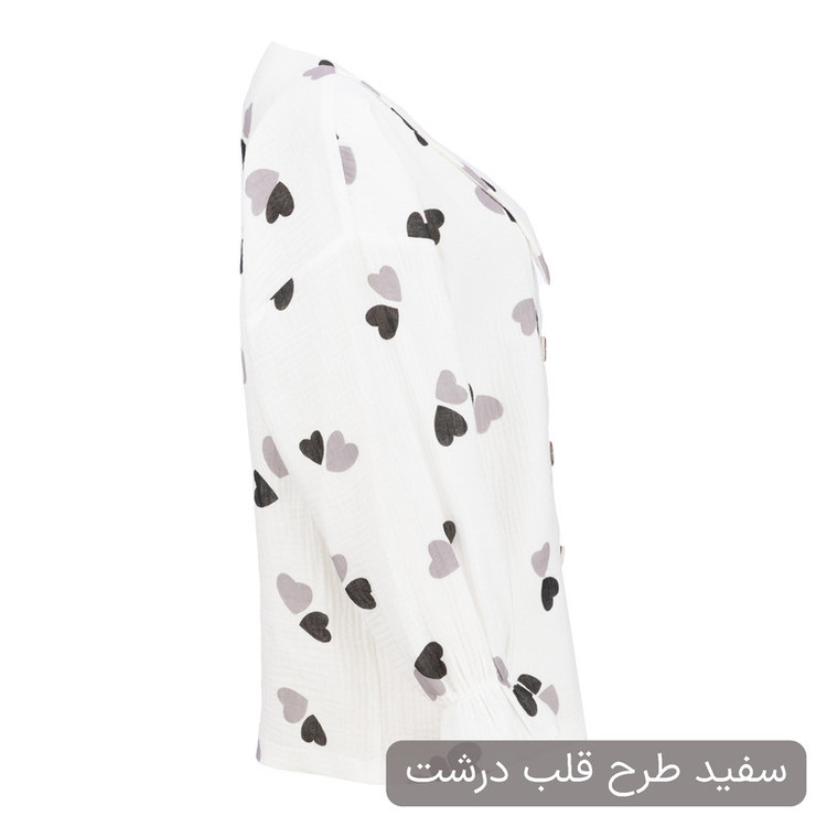 شومیز آستین بلند یقه برگردان زنانه السانا مدل نیکین کد 244871