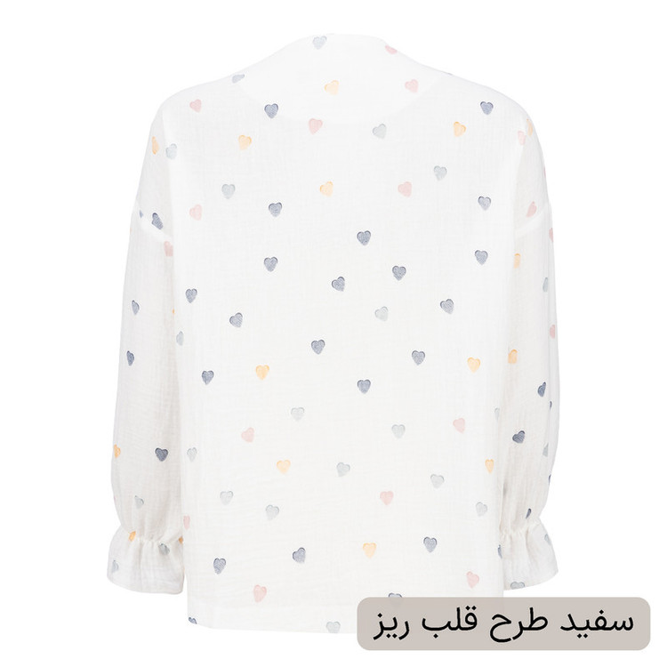 شومیز آستین بلند یقه برگردان زنانه السانا مدل نیکین کد 244830