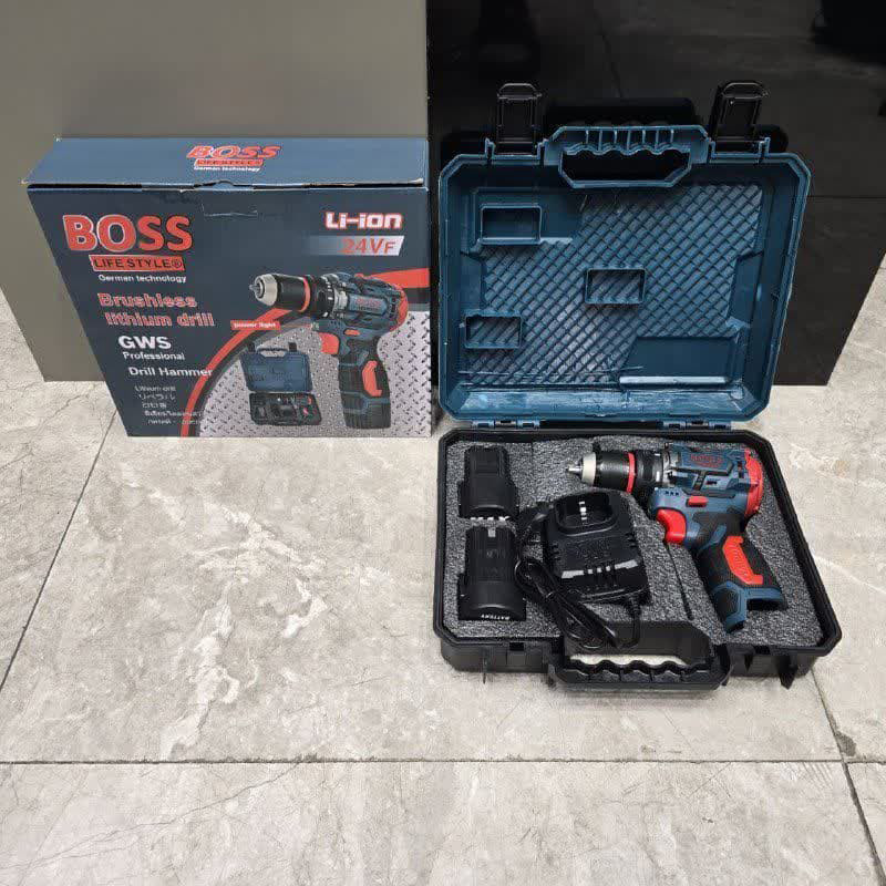 دریل شارژی باس مدل 24V-brushless-dual battery