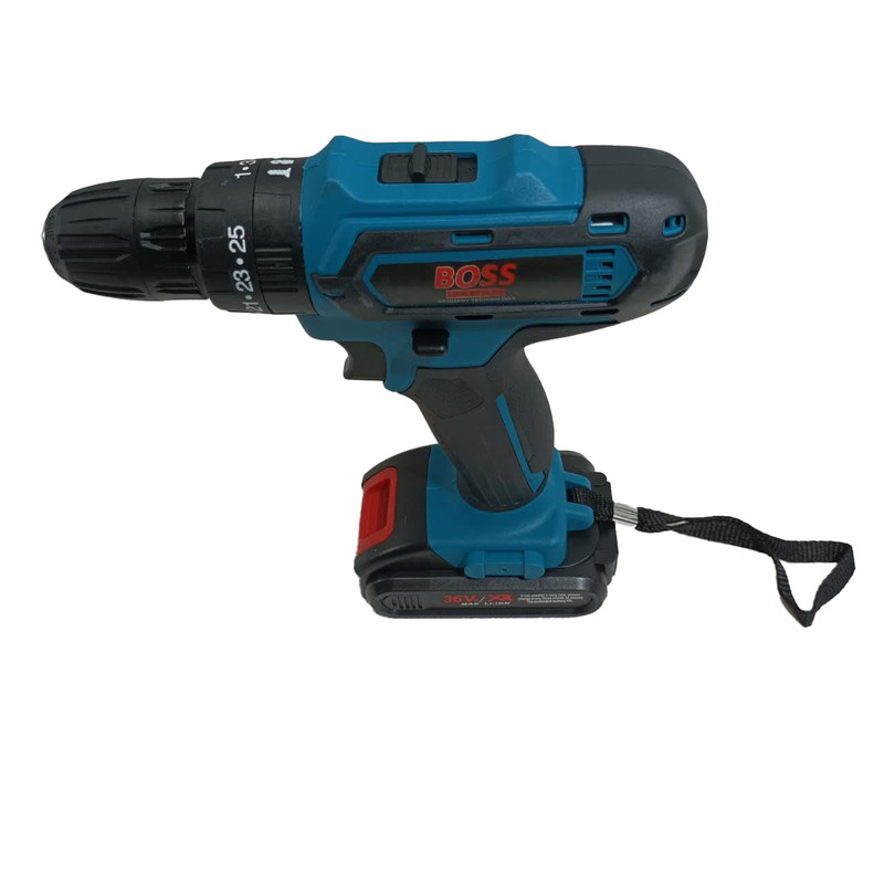 دریل چکشی باس مدل 36V-single battery مجموعه 27 عددی