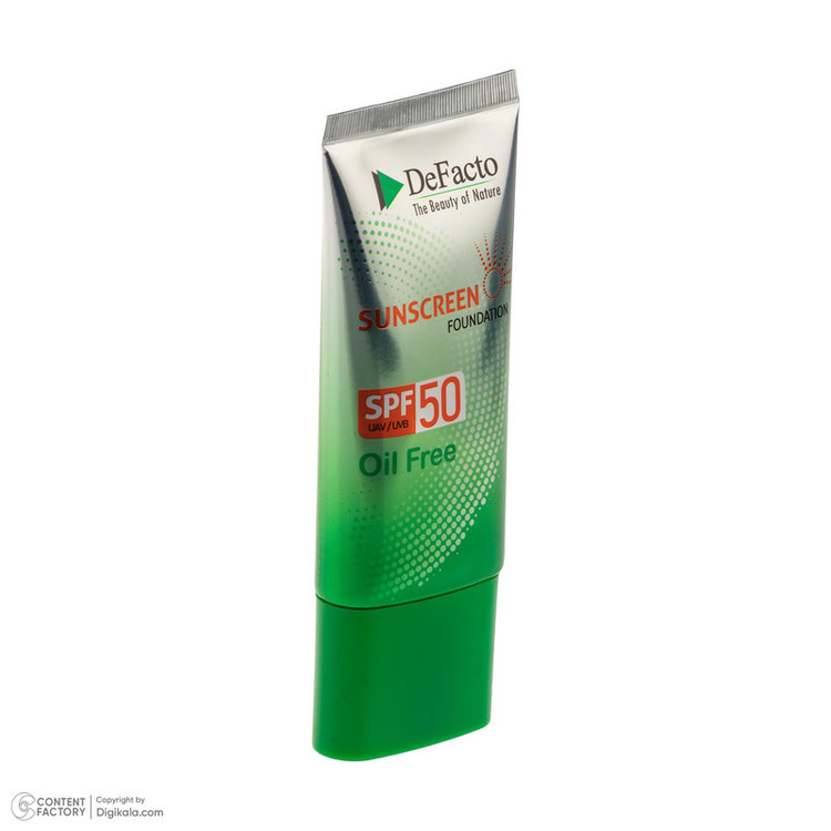 کرم ضد آفتاب رنگی صورت دیفکتو SPF 50 مدل NB محافظ در برابر اشعه UVA،UVB مناسب برای پوست چرب حجم 50 میلیلیتر