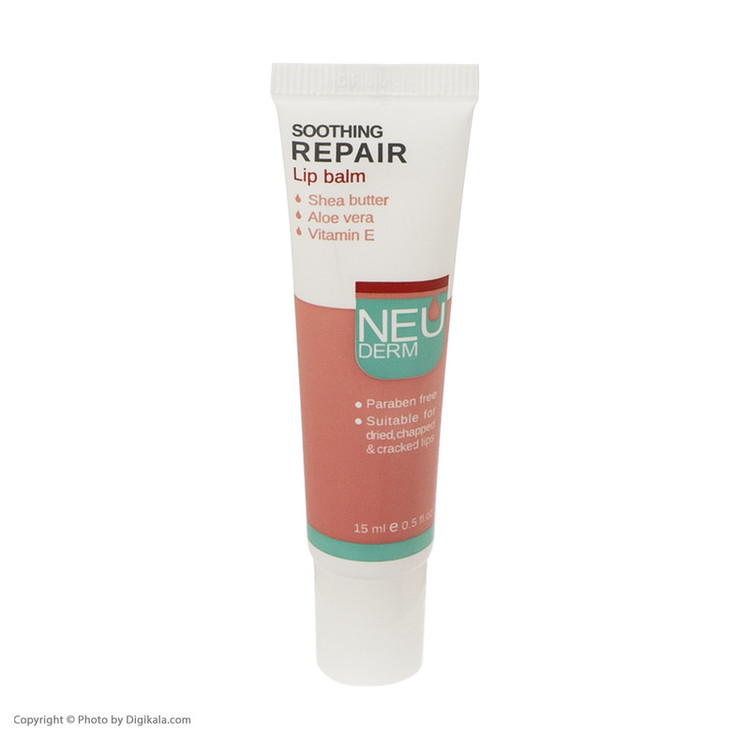 بالم لب مرطوبکننده و آبرسان نئودرم مدل Soothing Repair حجم 15 میلیلیتر با عصاره آلوئهورا، شیباتر و ویتامین E مناسب پو...