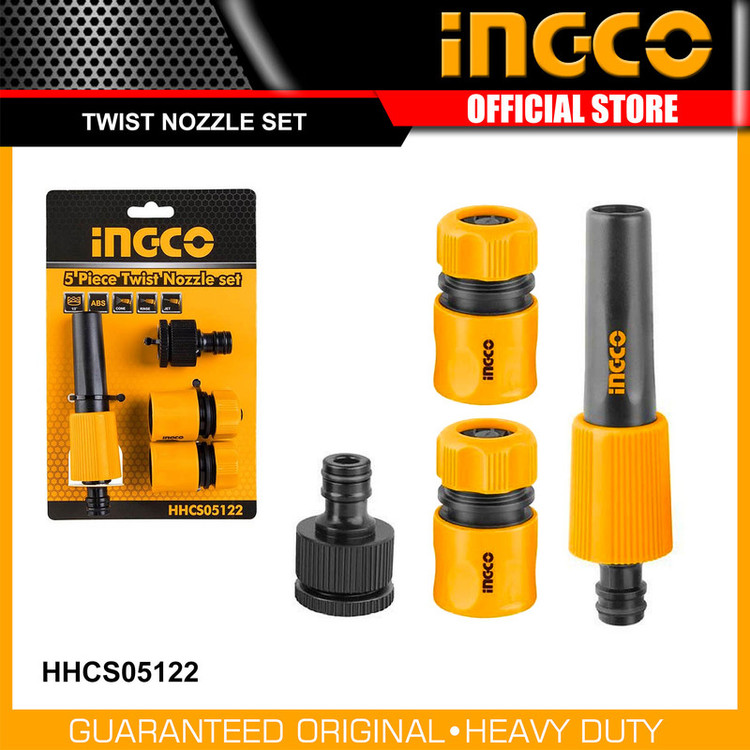 کوپلینگ و آبپاش شلنگ آب اینکو مدل HHCS05122 مجموعه 5 عددی