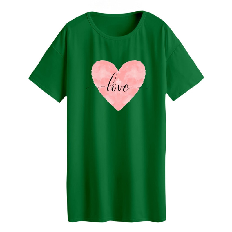 تی شرت لانگ زنانه مدل قلب love