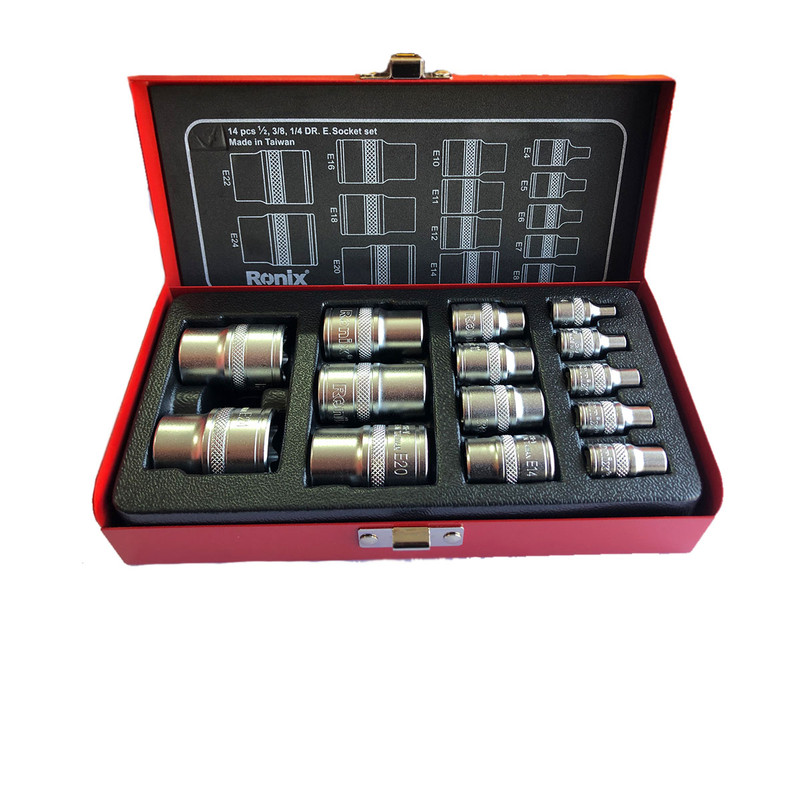 سری آچار بکس ونیکس مدل RH-2695 مجموعه 14 عددی