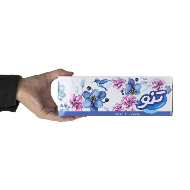 دستمال کاغذی 150 برگ تنو مدل گل