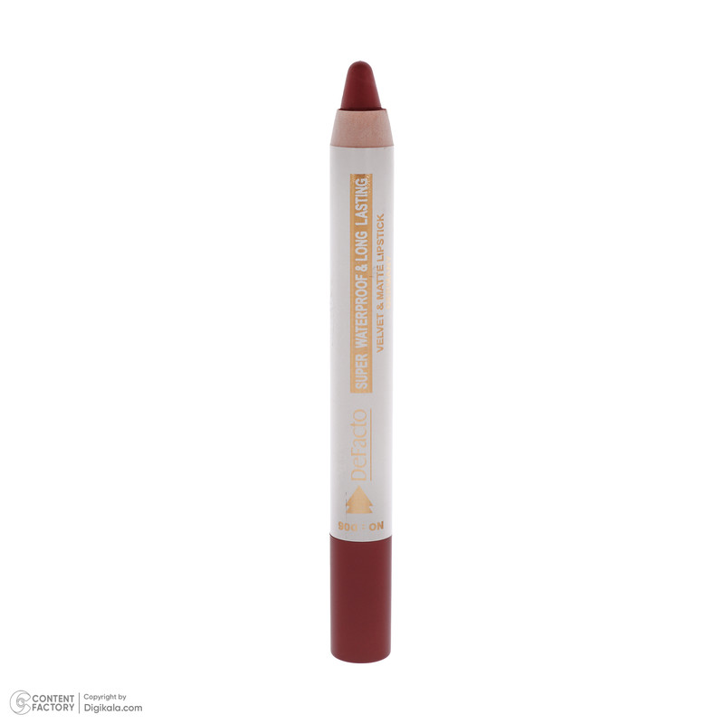 رژ لب مدادی مات دیفکتو مدل Waterproof شماره 6