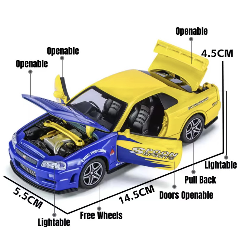 ماکت ماشین مدل نیسان اسکای لابن کد R34