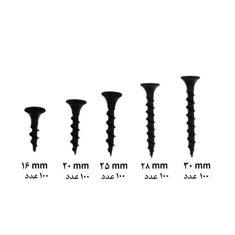 پیچ ام دی اف مدل MTSN-MDF-16-20-25-28-30 مجموعه 500 عددی