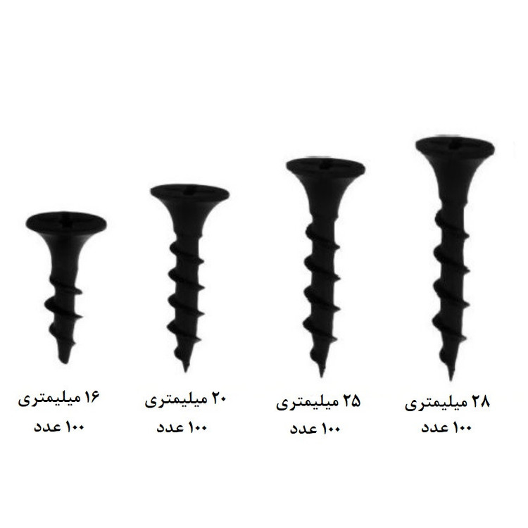 پیچ ام دی اف مدل MTSN-MDF-16-20-25-28 مجموعه 400 عددی