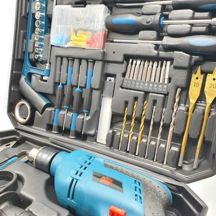 دریل پیچ گوشتی چکشی باس کد 2900 مجموعه 101 عددی