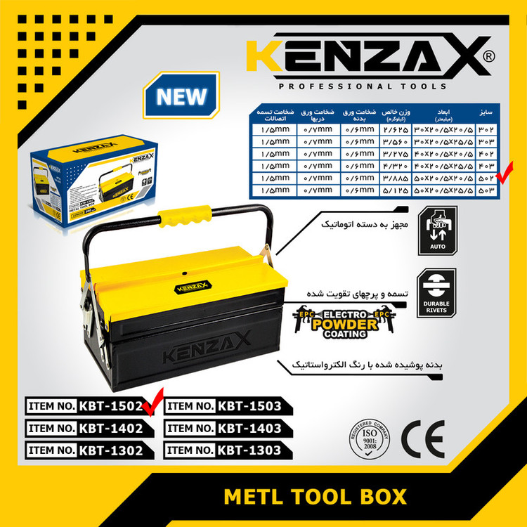 جعبه ابزار کنزاکس مدل KBT-1502