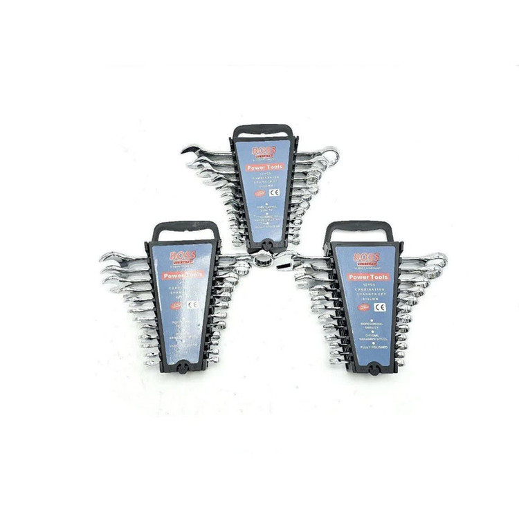 آچار یکسر تخت و یکسر رینگی باس مدل 6-22mm مجموعه 12 عددی