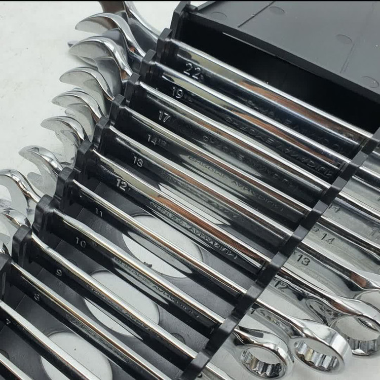 آچار یکسر تخت و یکسر رینگی باس مدل 6-22mm مجموعه 12 عددی