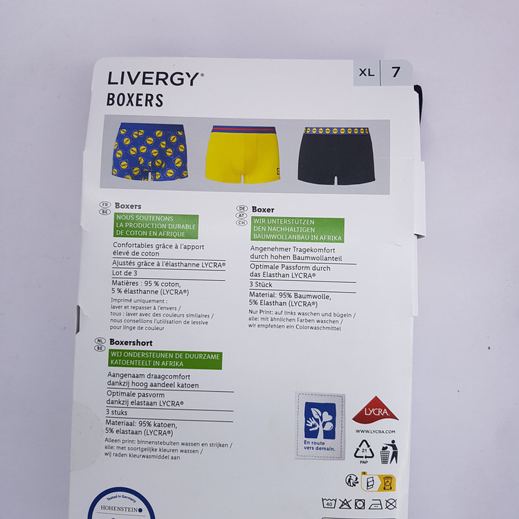 شورت مردانه لیورجی مدل لیدل کد LIDL20233pcs مجموعه 3 عددی