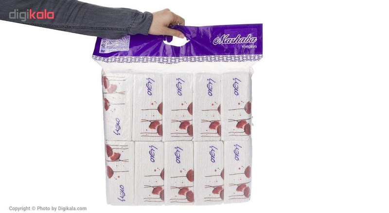 دستمال کاغذی 100 برگ مرحبا مدل White بسته 10 عددی
