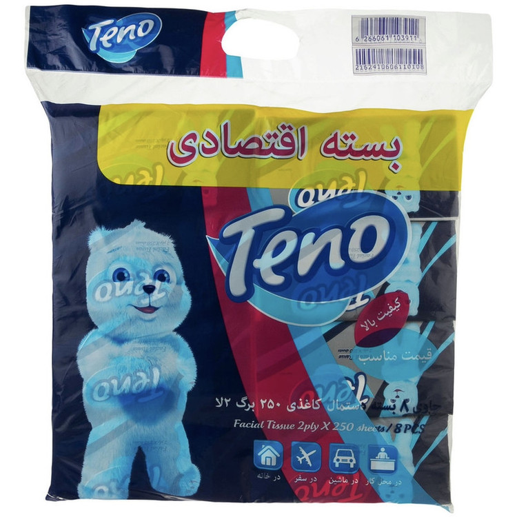 دستمال توالت و دستمال کاغذی تنو مدل soft 88 مجموعه 9 عددی