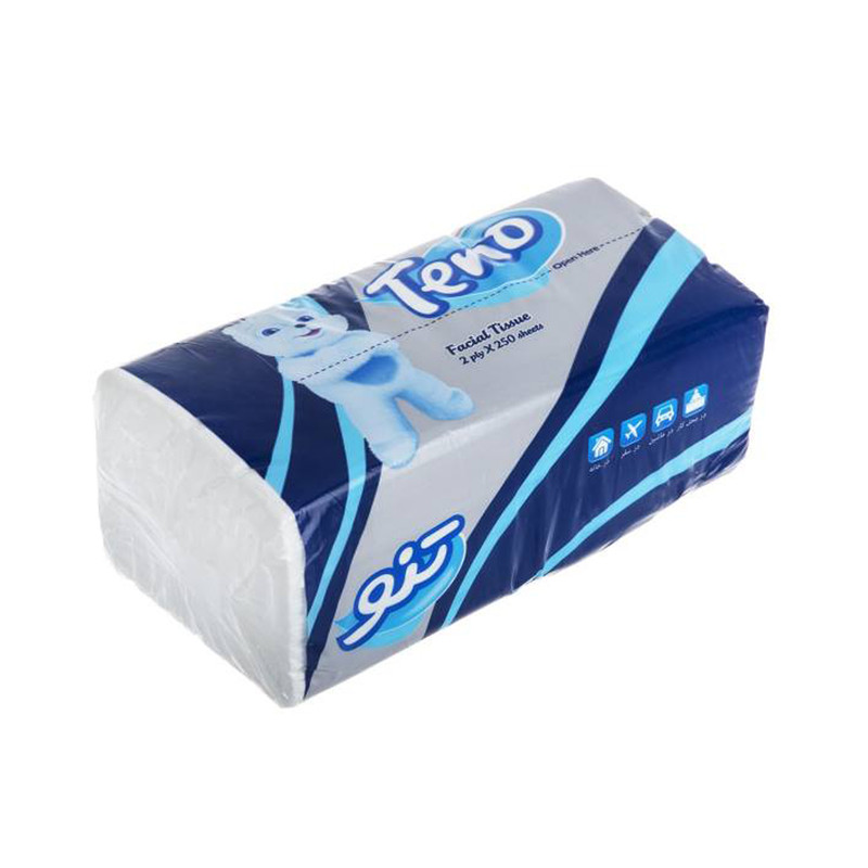 دستمال کاغذی 250 برگ تنو مدل خرس مجموعه 36 عددیمدل 1