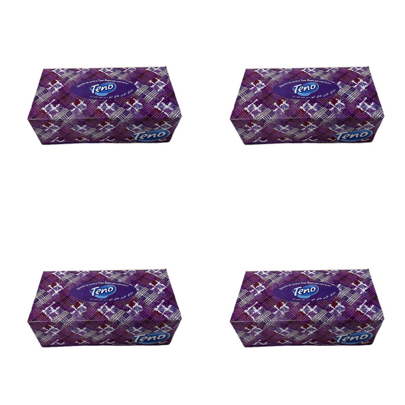دستمال کاغذی 150 برگ دو لایه تنو مدل seed 30 مجموعه 4 عددی
