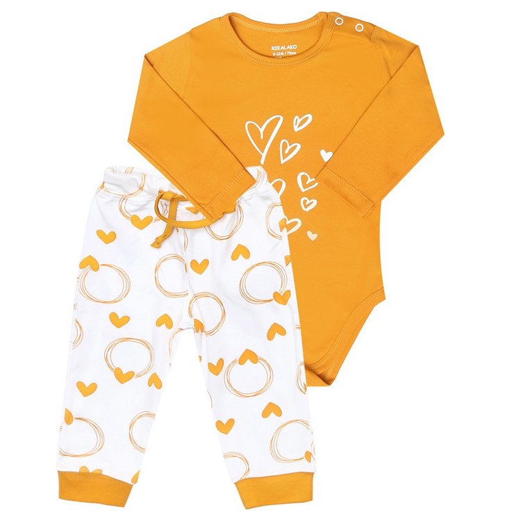 بادی آستین بلند نوزادی ریکالاکو مدل دلا