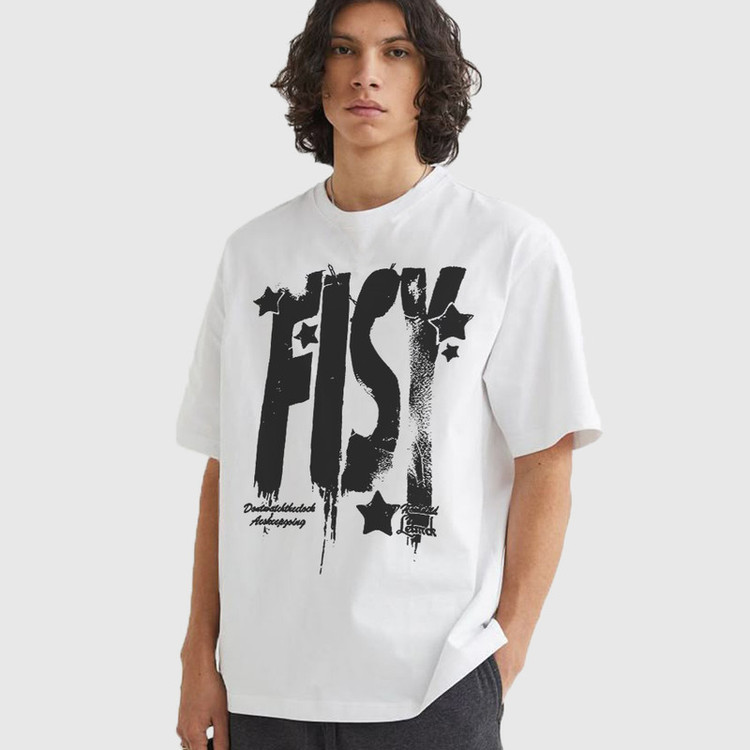 تی شرت آستین کوتاه مردانه مدل استریت استایل fish کد mo430