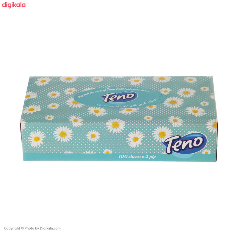دستمال کاغذی 100 برگ تنو مدل شکوفه بسته 3 عددی