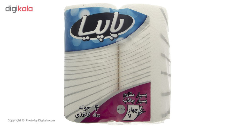 دستمال حوله ای کاغذی پاپیا مدل Super Strong بسته 4 عددی