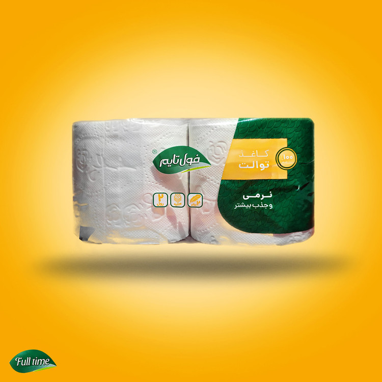 دستمال توالت 140 برگ فول تایم مدل رولی بسته 2 عددی
