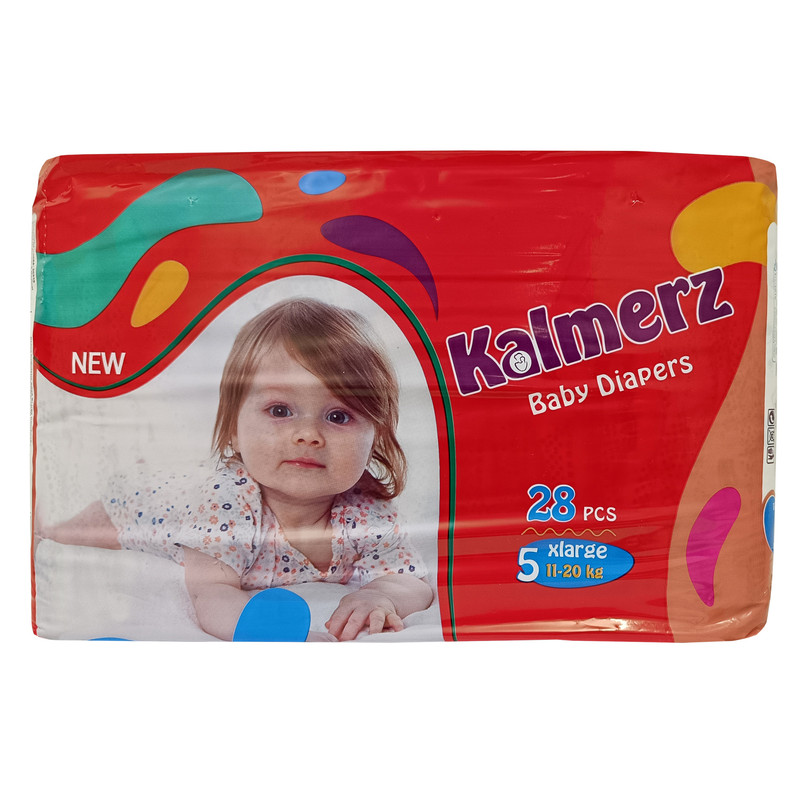 پوشک بچه کالمرز مدل کد KK007 سایز 5 بسته 28 عددی