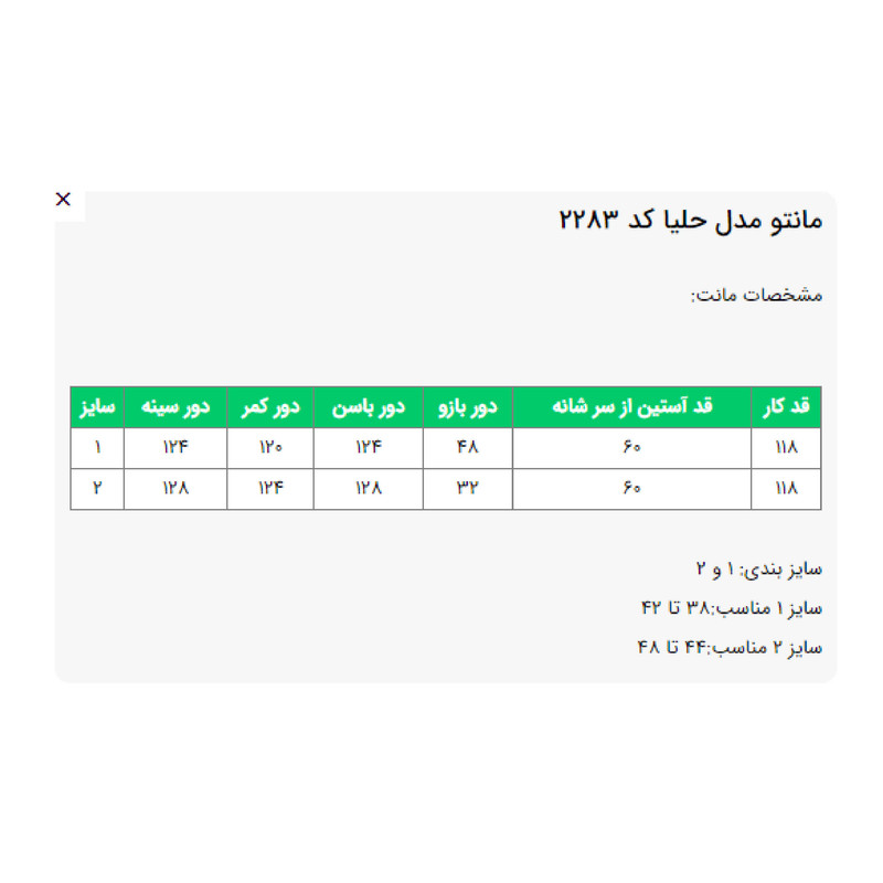 مانتو زیر زانو زنانه السانا مدل حلیا کد 228309