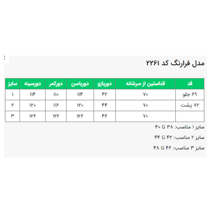 مانتو زنانه السانا کد 226185مدل 1