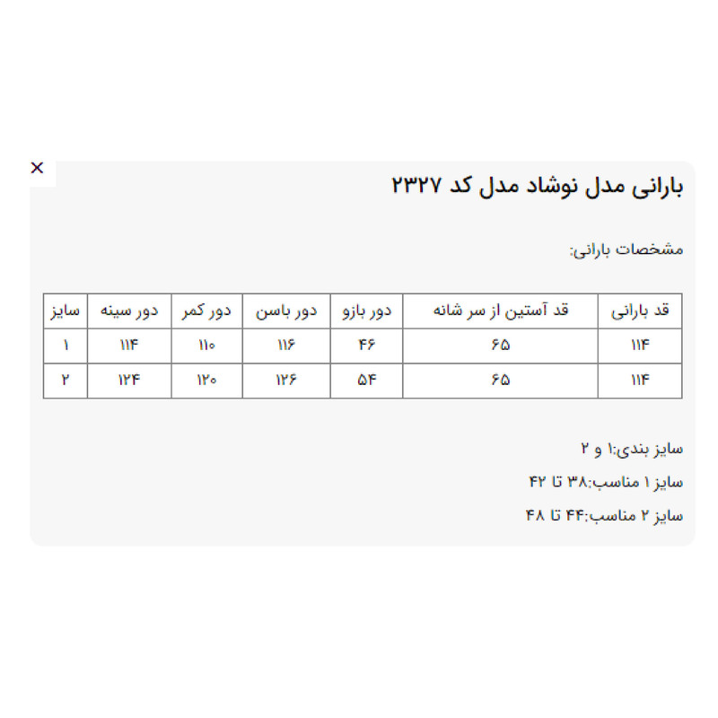 بارانی زنانه السانا مدل نوشاد کد 232708مدل 1