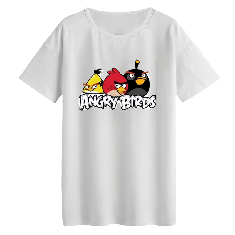 تیشرت لانگ آستین کوتاه زنانه مدل angry birds کد2