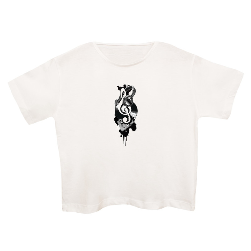 کراپتی شرت آستین کوتاه زنانه مدل کلید سل