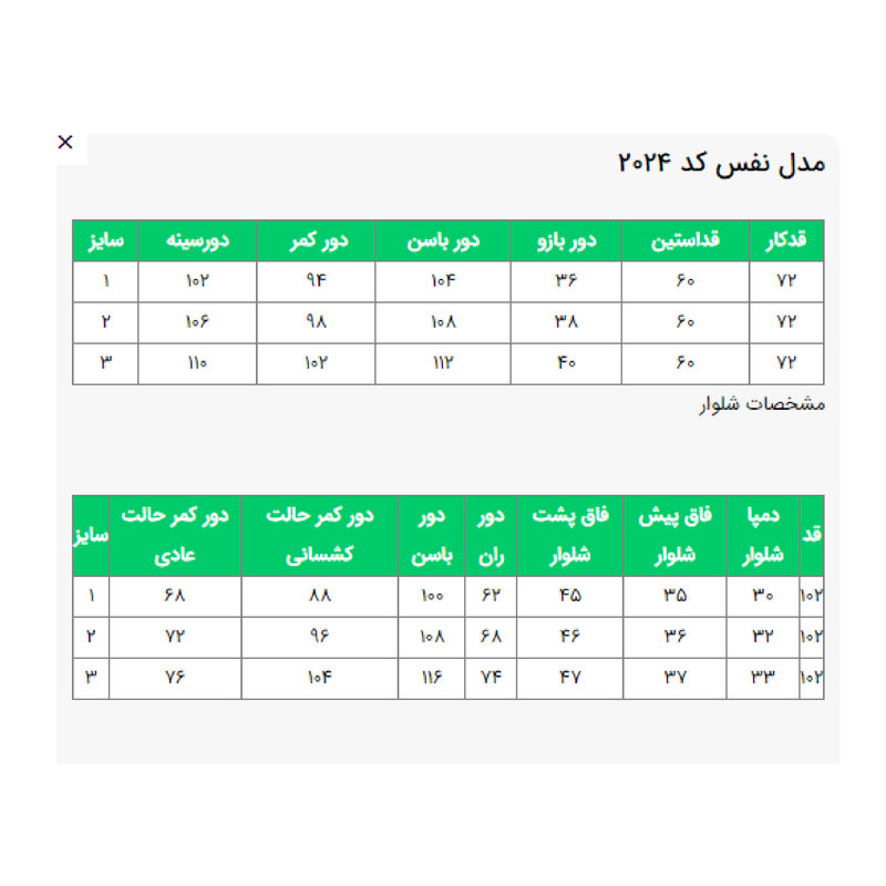 مانتو و شلوار زنانه السانا مدل نفس کد 202408