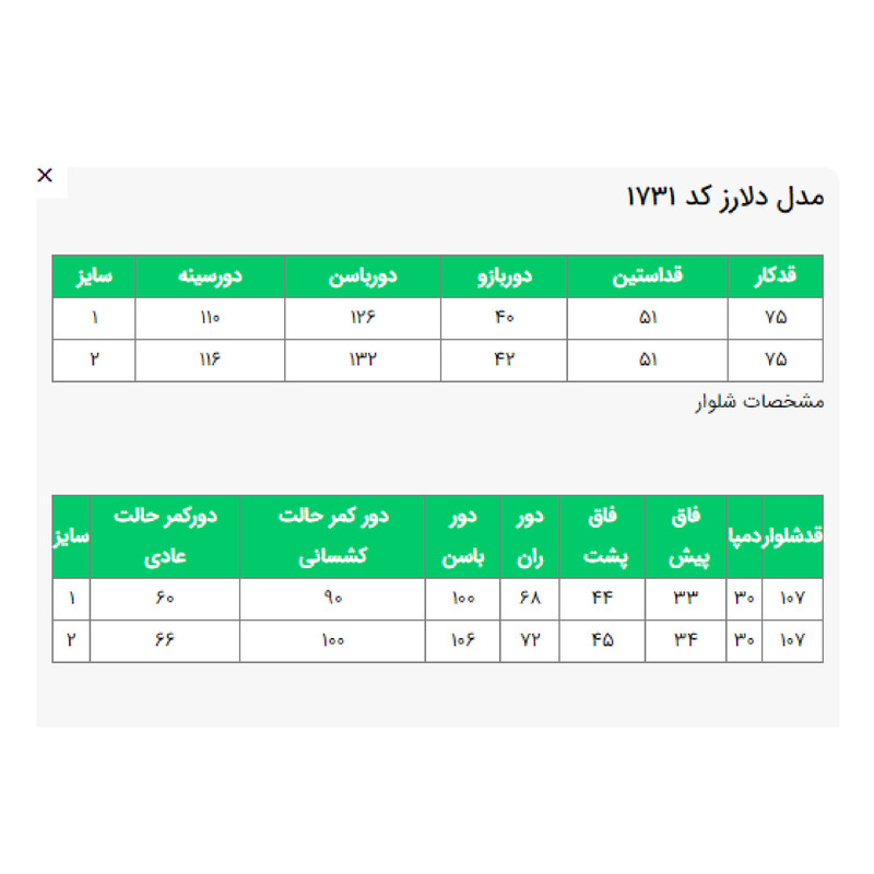 مانتو و شلوار زنانه السانا مدل دلارز کد 173119