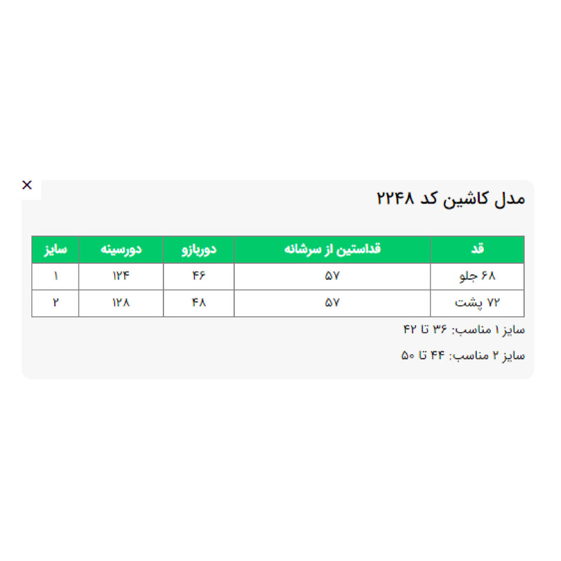 مانتو زنانه السانا مدل کاشین کد 224801