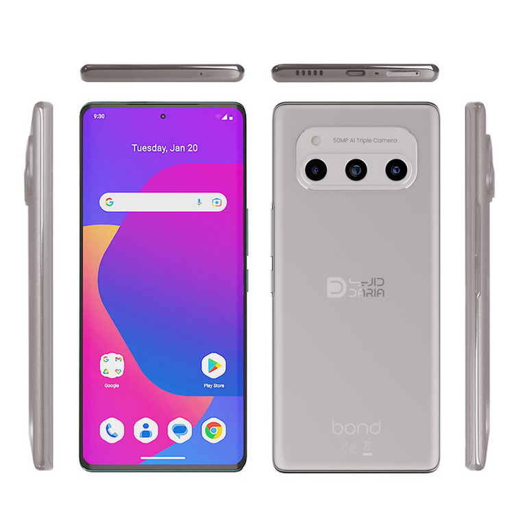 گوشی موبایل داریا مدل bond 5G دو سیم کارت ظرفیت 256 گیگابایت و رم 8 گیگابایت به همراه شارژر