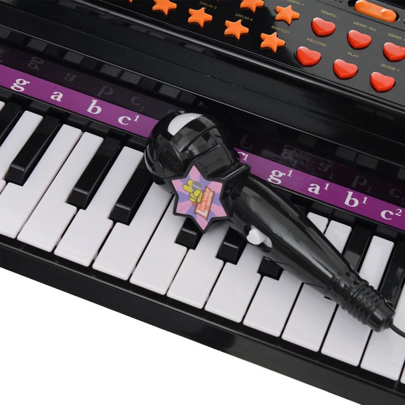 اسباب بازی موزیکال مدل پیانو پایه دار و میکروفون کد 88022