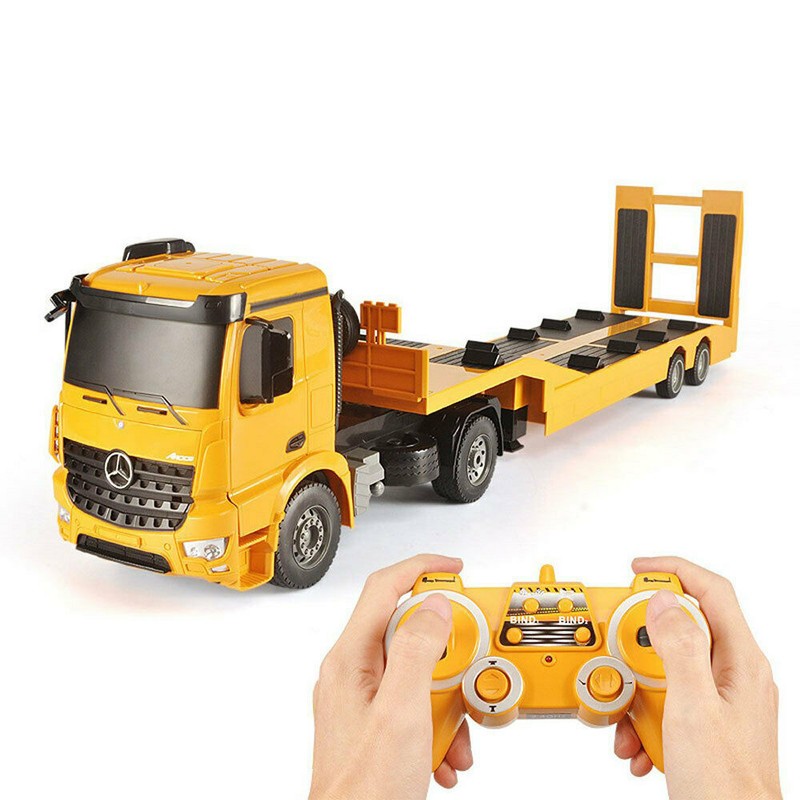 ماشین بازی کنترلی دابل ای مدل Mercedes Benz Arocs Flat Bed Trailer
