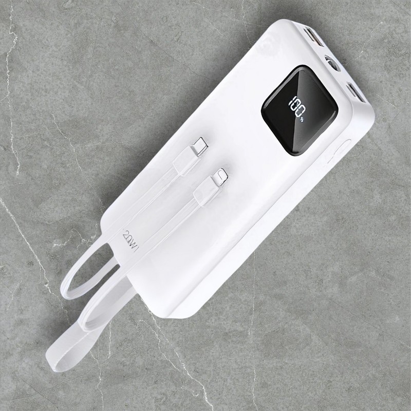 پاوربانک مدل FAST CHARCHING PD 20W 22.5W QC ظرفیت 30000 میلی آمپر ساعت